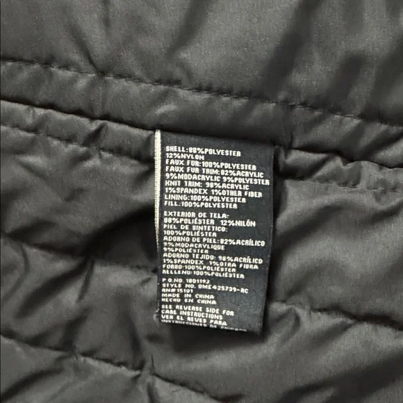 Madison Black Coat with Faux Fur Hood - Picture 12 of 14